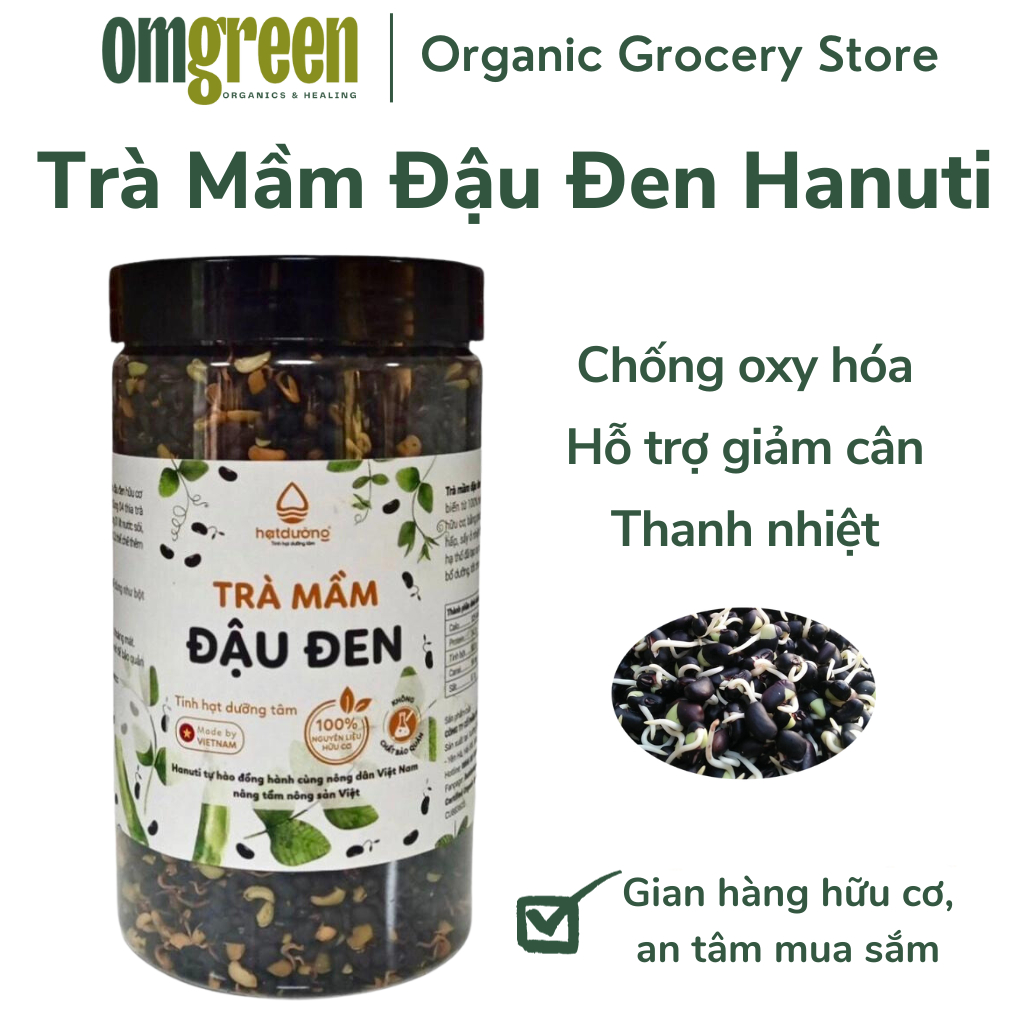 Trà Mầm Đậu Đen Hanuti 500g - OmGreen Organics
