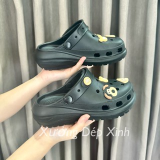 Dép bánh mì nam nữ Cross tặng kèm Sticker dễ thương bản cao cấp đế 4cm.