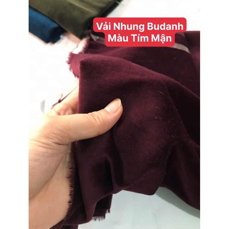 Vải Nhung Budanh nhiều màu, có giãn.