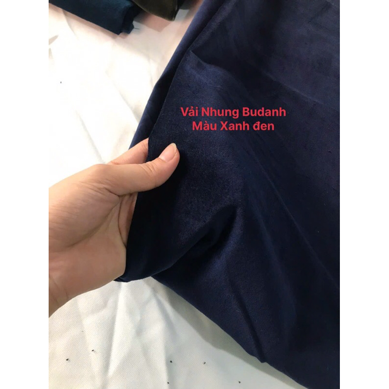 Vải Nhung Budanh nhiều màu, có giãn.