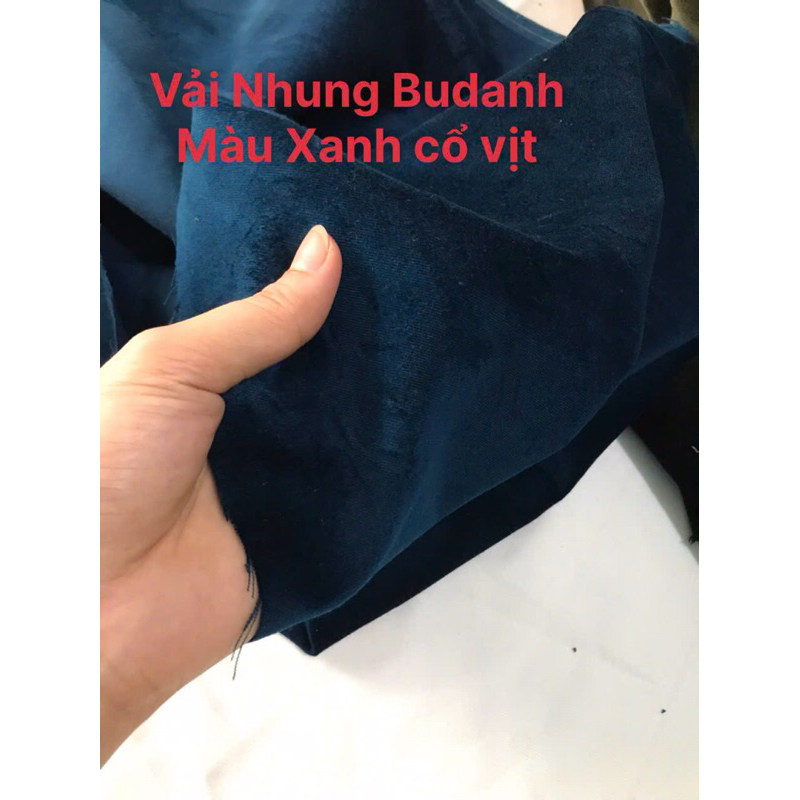 Vải Nhung Budanh nhiều màu, có giãn.