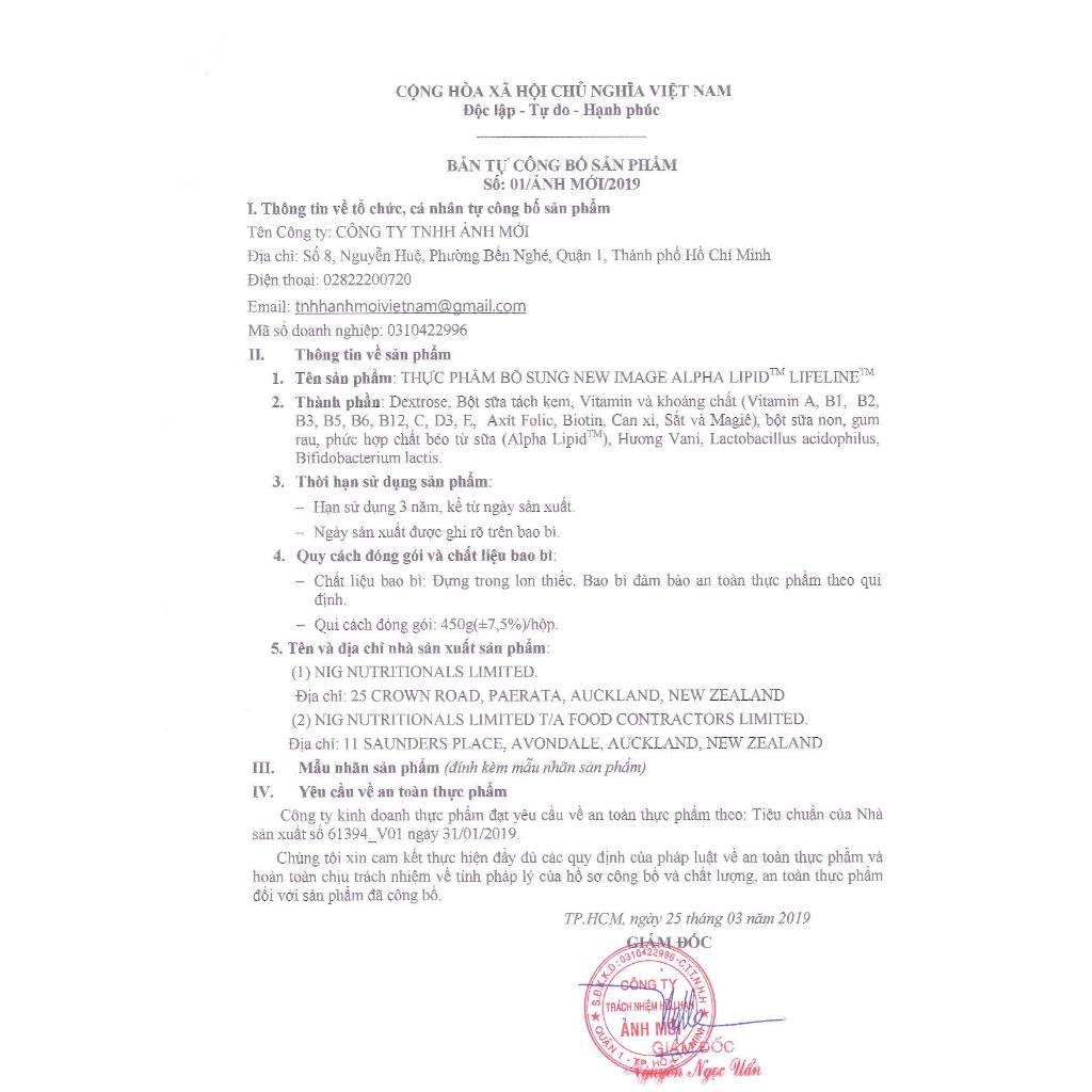 Sữa Non Alpha Lipid New Zealand Chính Hãng