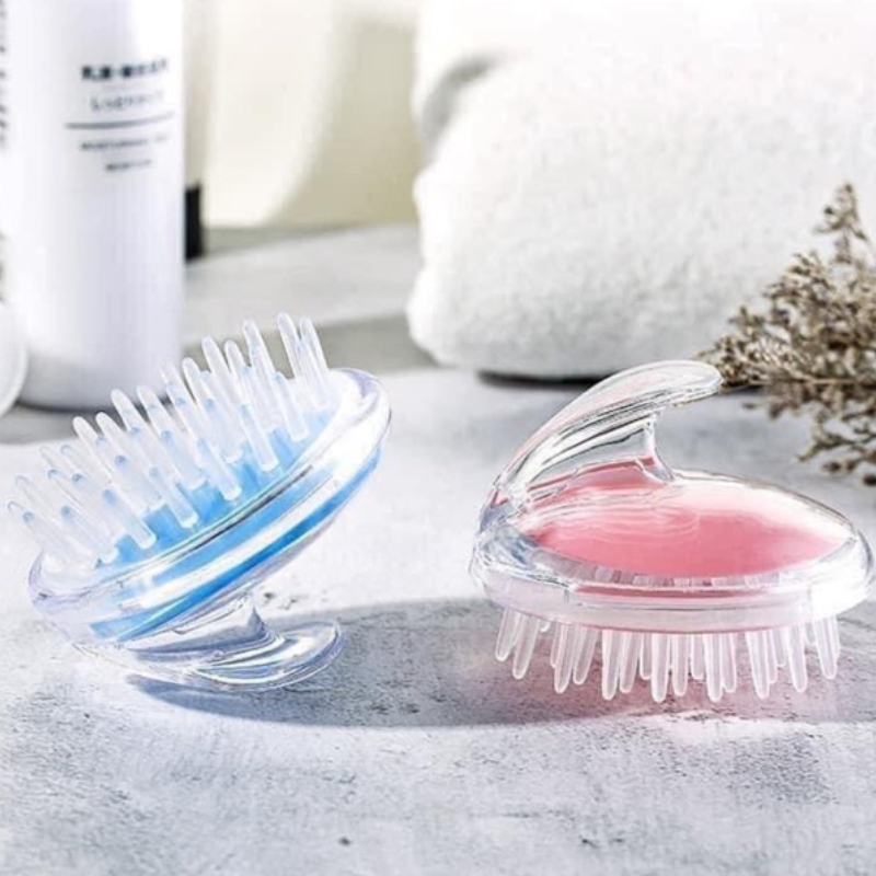 Lược gội đầu massage bằng gai silicon, không hại da đầu, lưu thông máu thư giãn, sạch gàu, hết ngứa, nhỏ gọn, có tay cầm