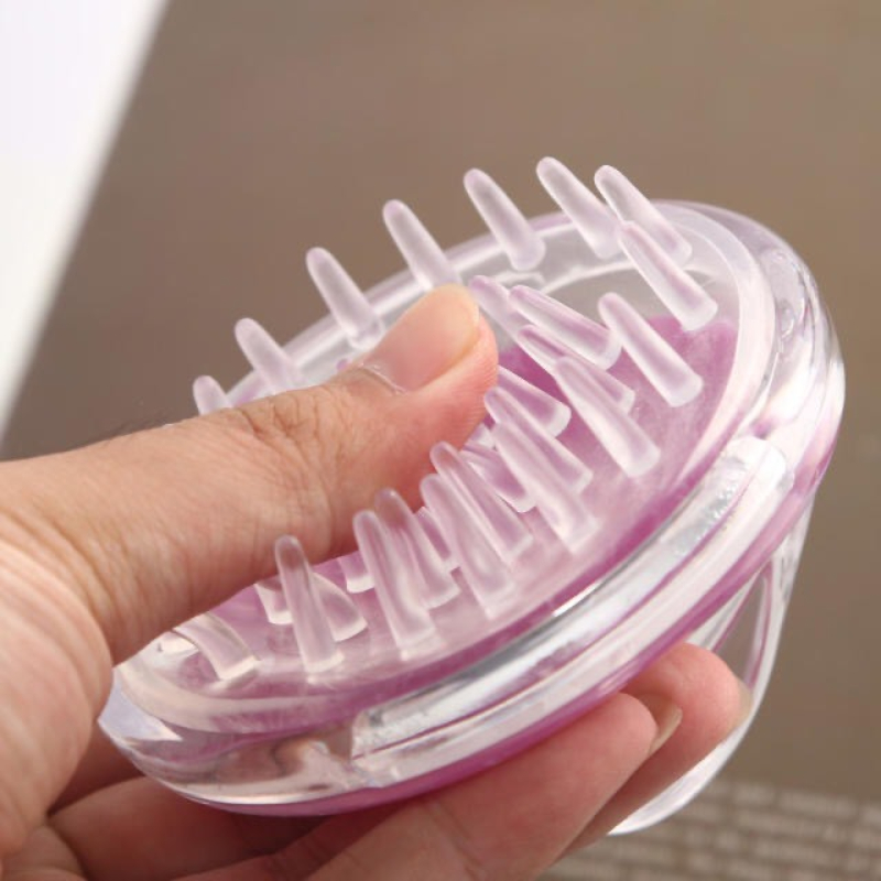 Lược gội đầu massage bằng gai silicon, không hại da đầu, lưu thông máu thư giãn, sạch gàu, hết ngứa, nhỏ gọn, có tay cầm