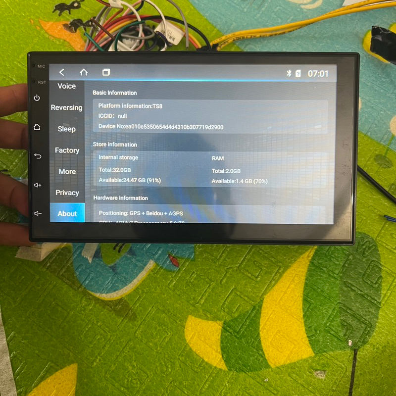 Màn hình 7 inch thông dụng 2-32GB 4x TS8 dành cho ô tô  bảo hành 1 năm đổi mới