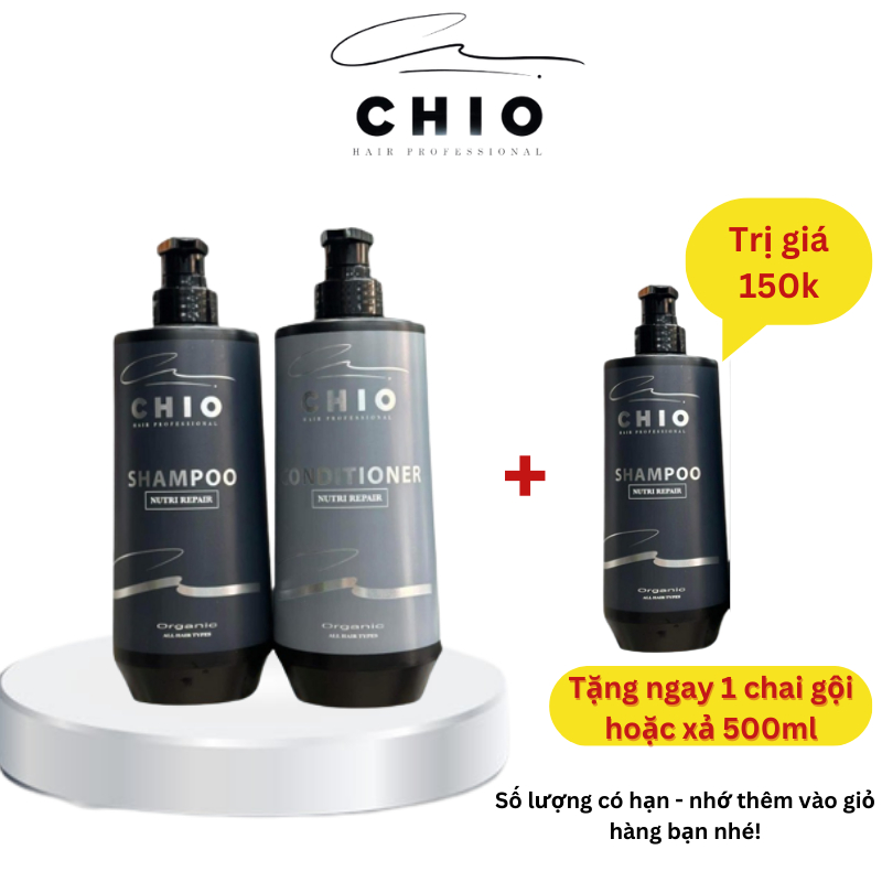 Dầu gội xả Chio phục hồi hư tổn chống rụng và kích thích mọc tóc 800ML
