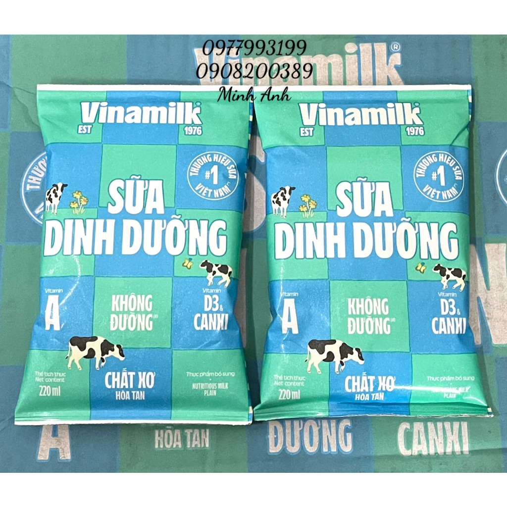 [ HỎA TỐC ] Sữa Tươi Vinamilk Bịch 220ml [ Thùng 48 Bịch ]