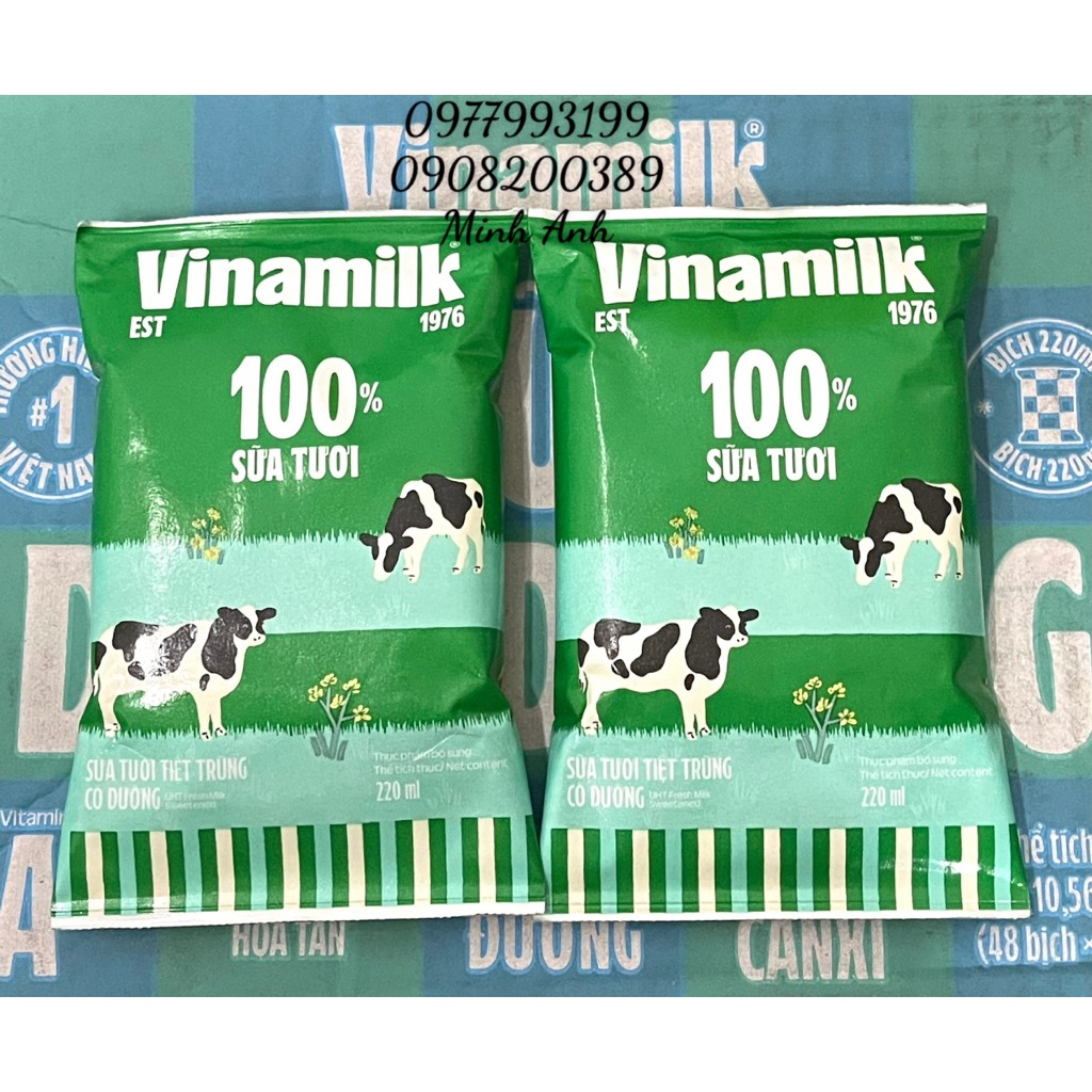 Sữa Tươi Vinamilk Bịch 220ml