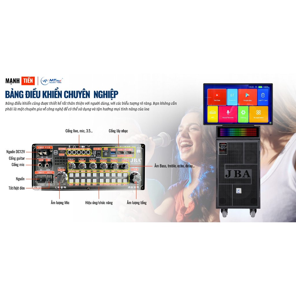 Loa Màn Hình Karaoke Thông Minh SK8636 - Màn Hình Cảm Ứng 27inch, Hỗ Trợ 5G Tốc Độ Cao BH 12 Tháng