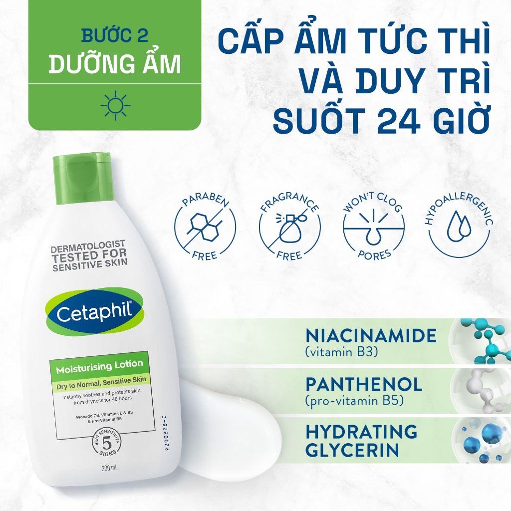 Sữa dưỡng ẩm dịu lành cho da nhạy cảm CETAPHIL MOISTURIZING LOTION 200ML