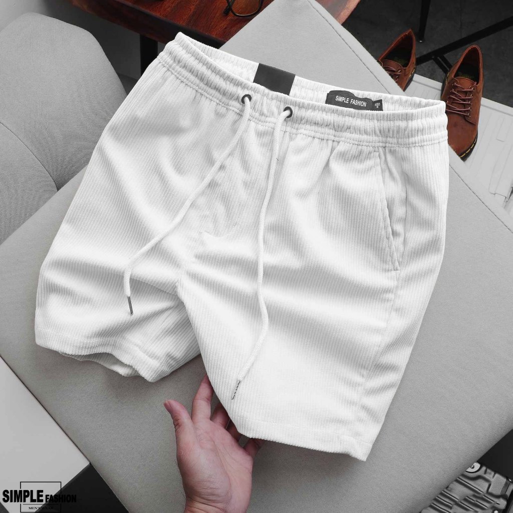 Quần Short Nam Chất Nhung Tăm Co Giãn , Tôn Dáng , Trẻ Trung, Cá Tính SIMPLE FASHION