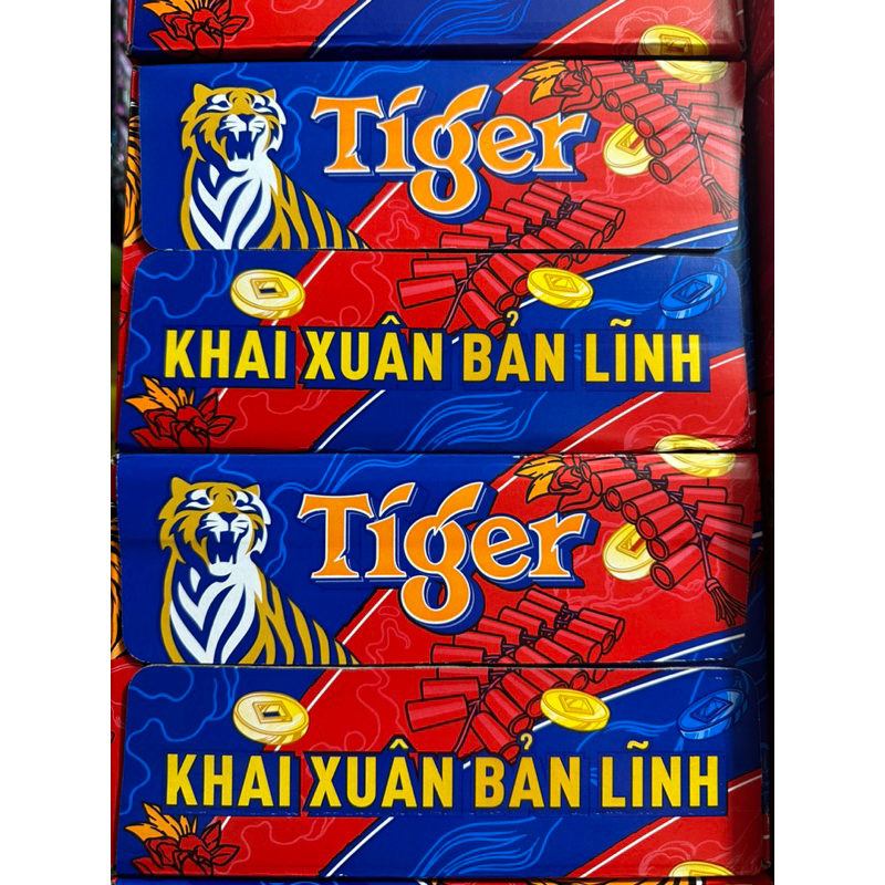 Tiger nâu lon 330ml bao bì Xuân  thiết kế lon cao mới đậm chất