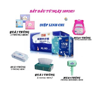 Bỉm youli xanh 1 thùng 2 bịch đủ size cho bé