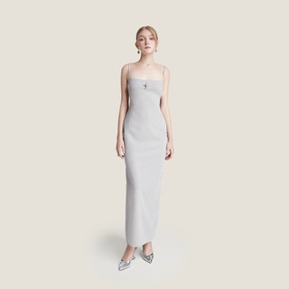 DEAR JOSÉ - Đầm maxi Milky vải sequin bạc