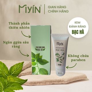Kem đánh răng tạo bọt tinh dầu bạc hà cho người lớn MYIN tube 50ml