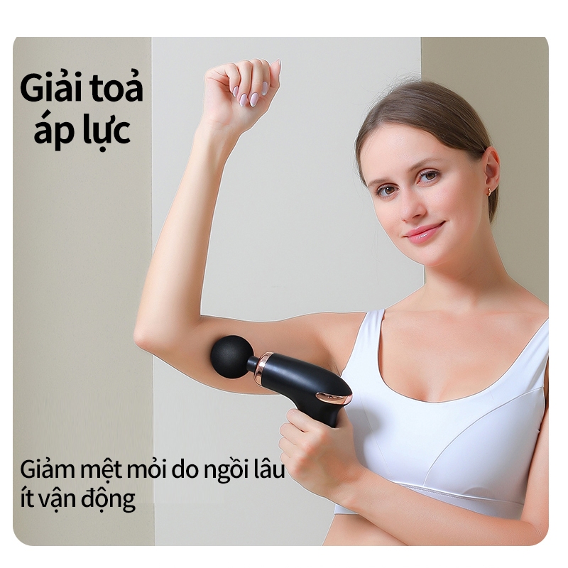 Máy Massage Cầm ,Đi kèm 4 đầu massage chuyên nghiệp, thích hợp massage toàn thân, bảo hành 12 tháng