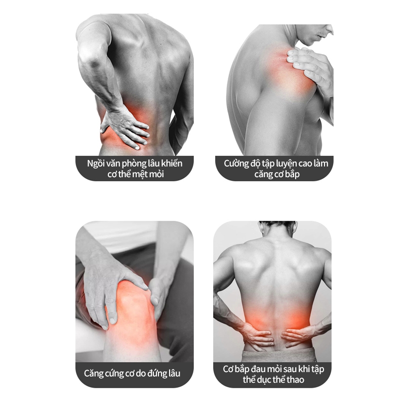 Máy Massage Cầm ,Đi kèm 4 đầu massage chuyên nghiệp, thích hợp massage toàn thân, bảo hành 12 tháng