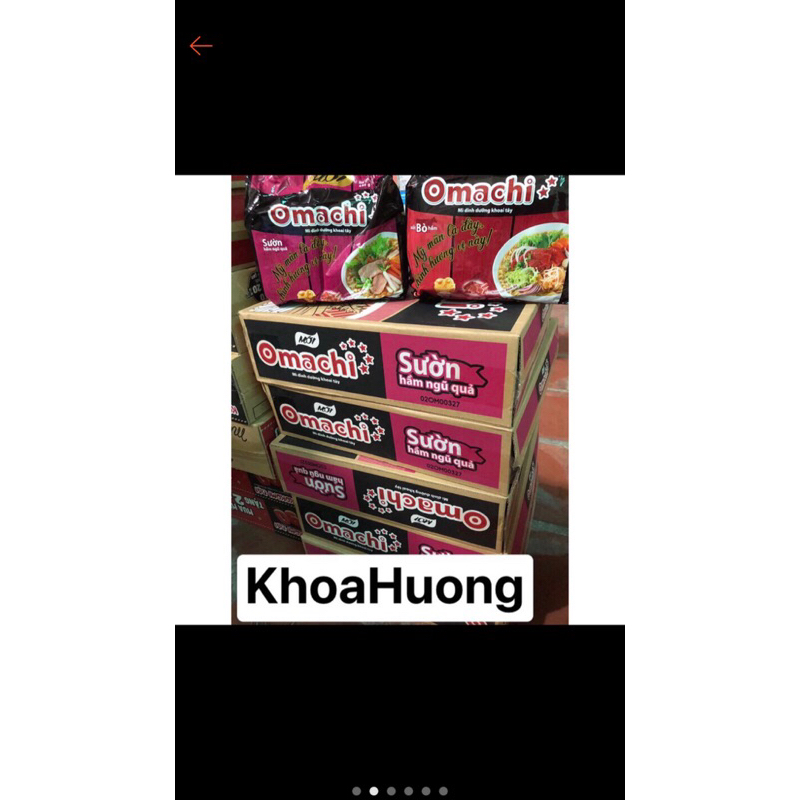 Com bo 5 gói  mì  omachi  bò hầm -sườn hầm  ngũ quả 5 gói  x80g