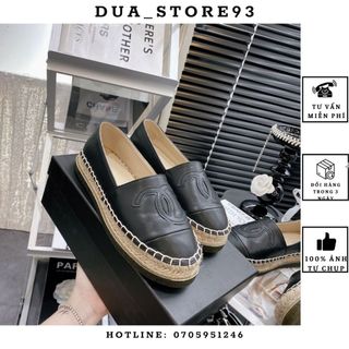 Giày slipon chanh xả đế cao su viền cói, giày lười nữ đế bằng hàng QCCC