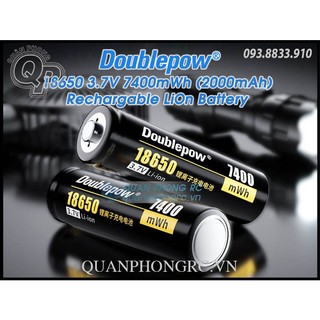 Pin 18650 doublepow 7400wmh 2000mah 3.7v lion battery