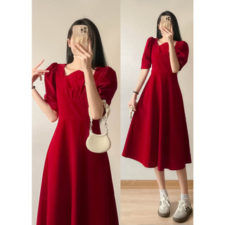 Váy nhung dáng dài tay lỡ phong cách hàn quốc - Retrostyle - Vaynhungxenguc