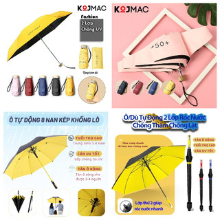 [XÃ KHO]  DÙ 2 LỚP KHÓA DÓC NƯỚC - DÙ MINI GẤP GỌN KOJMAC CHỐNG NẮNG, TIA UV UPF50+ - DÙ UV 125cm [HCM]