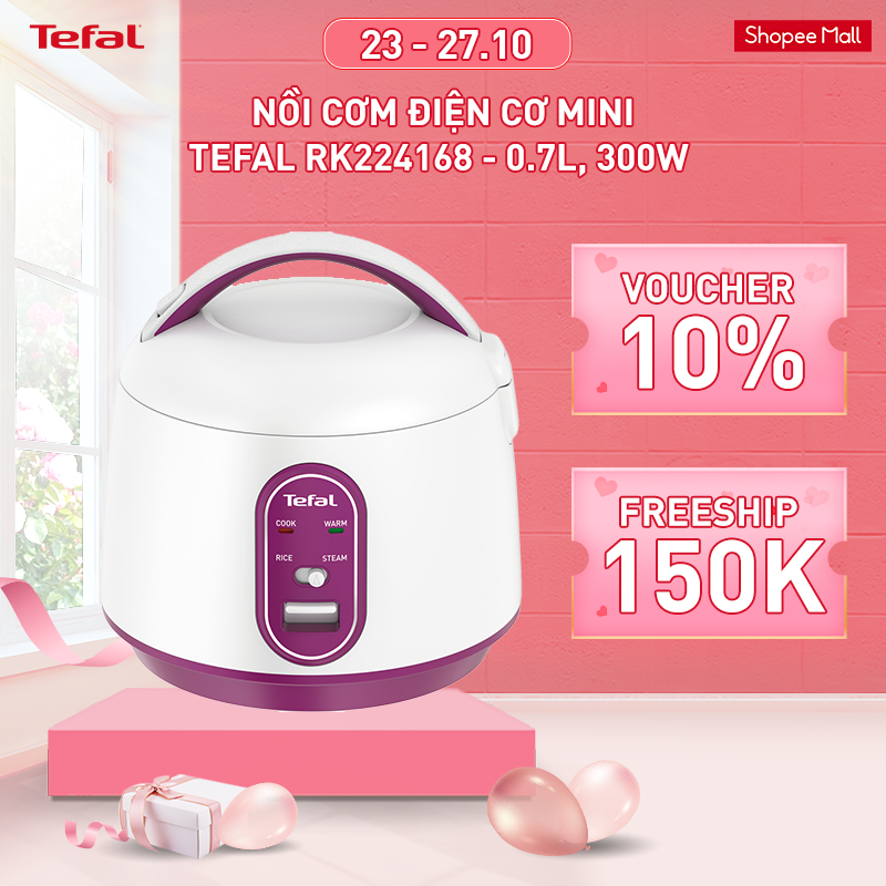 Nồi cơm điện cơ mini Tefal RK224168 - 0.7L, 300W