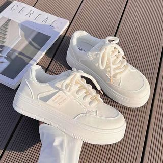 Giày sneaker nữ trắng 1992 bản dây thừng, da lì Full Box