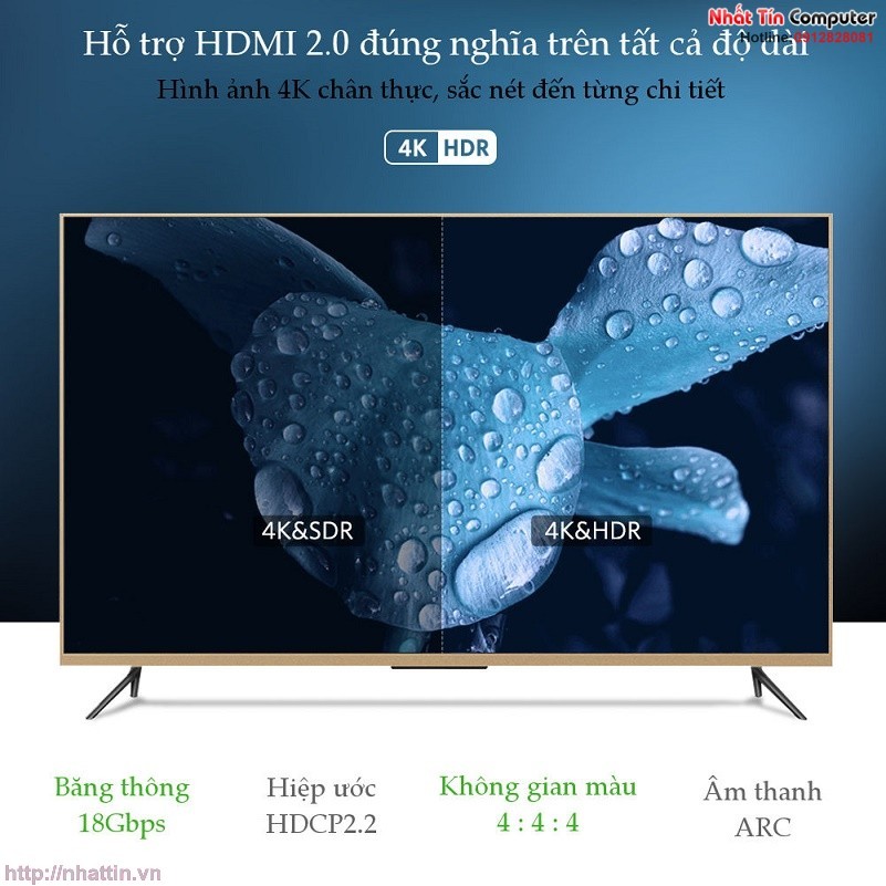 Cáp HDMI 2.0 sợi quang hợp kim kẽm 30m hỗ trợ 4K/60Hz chính hãng Ugreen 50217 cao cấp