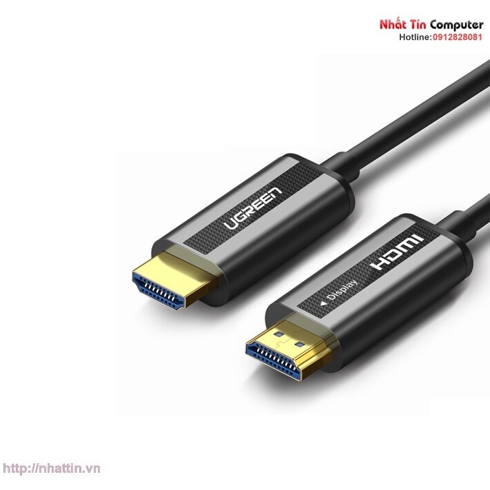 Cáp HDMI 2.0 sợi quang hợp kim kẽm 50m hỗ trợ 4K/60Hz chính hãng Ugreen 50219 cao cấp
