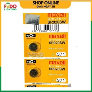 Vỉ 1 viên pin maxell sr927sw và pin sr721sw vàng maxell chính hãng