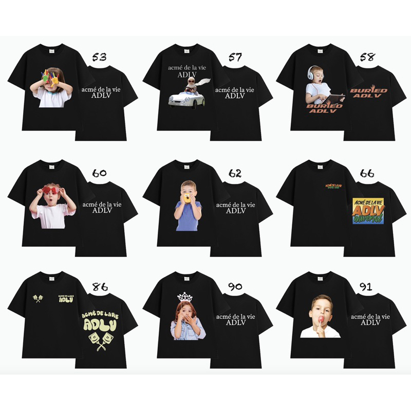Tổng Hợp Áo Thun ADLV Hot Trend Form Unisex Nam Nữ thun 100% cotton 2 chiều - Hàng Full Bọc Tag