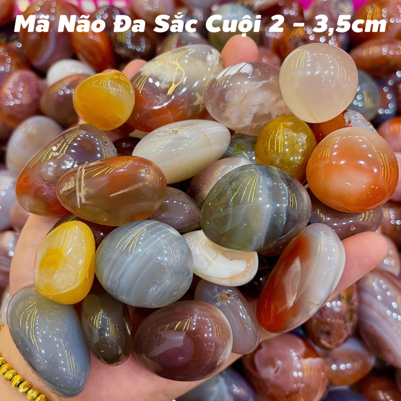 Đá Vụn Mã Não Cuội Đa Sắc Tự Nhiên Trang Trí Nhà Cửa Phong Thuỷ