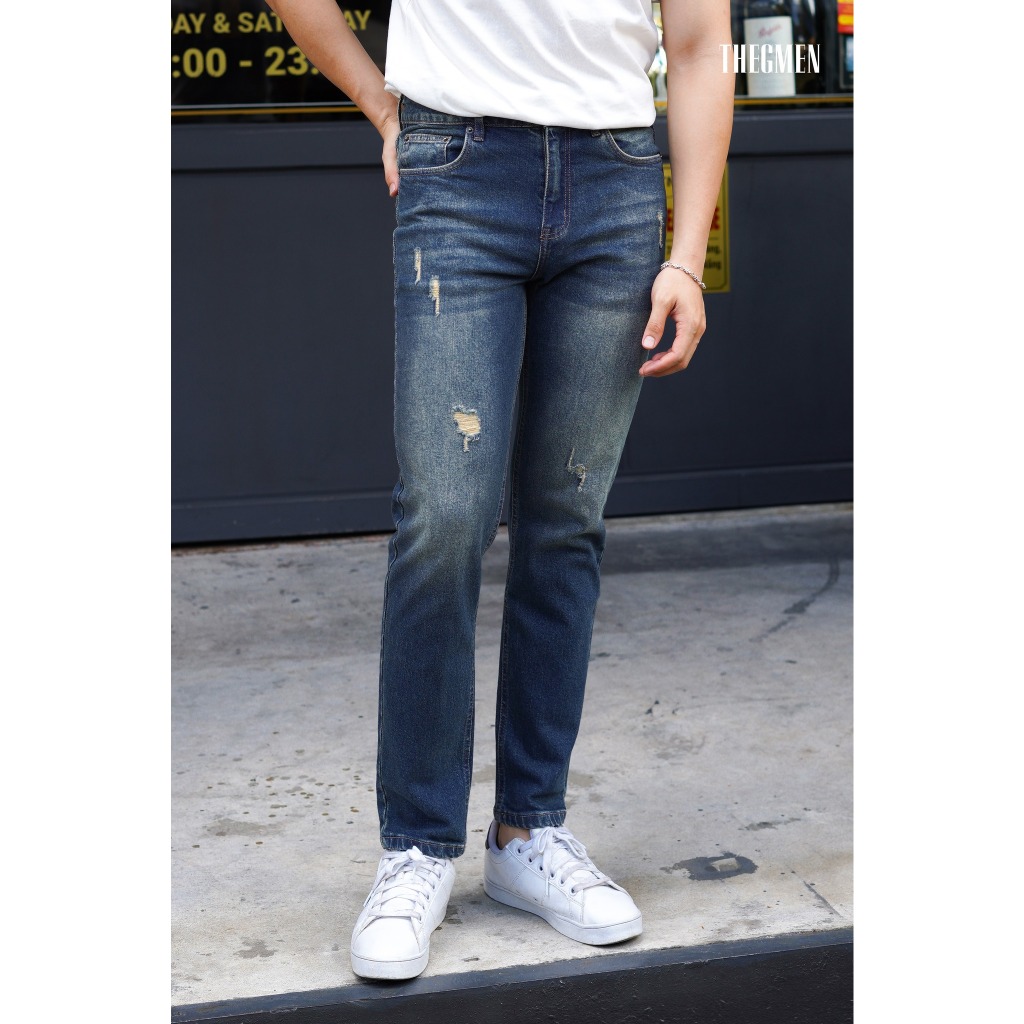 Quần Jeans F23 RIPPED NEW JEANS dày dặn form regular - THE GMEN ELEGANT EST 2017