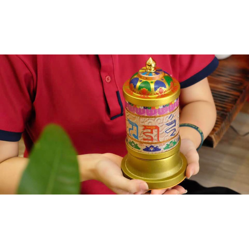 Kinh luân điện, kinh luân xoay phát nhạc Mật Tông cao 21cm - Rita Shop