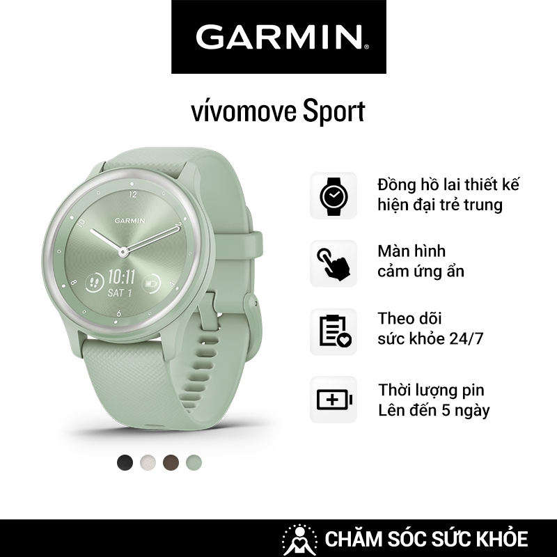 Đồng Hồ Thông Minh Garmin vívomove Sport  - Hàng Chính Hãng