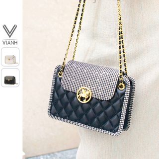 Túi xách nữ đeo chéo Just Star đẹp dễ thương chần ô đi làm đi chơi dự tiệc ViAnh Store 172628AA