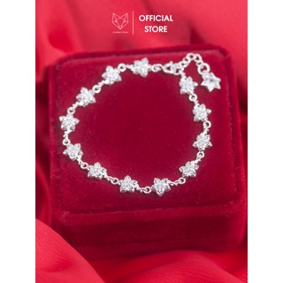 Lắc tay Bạc Ta Cáo Bạc Jewellery hoa năm cánh quà tặng bạn gái năng động, dễ thương