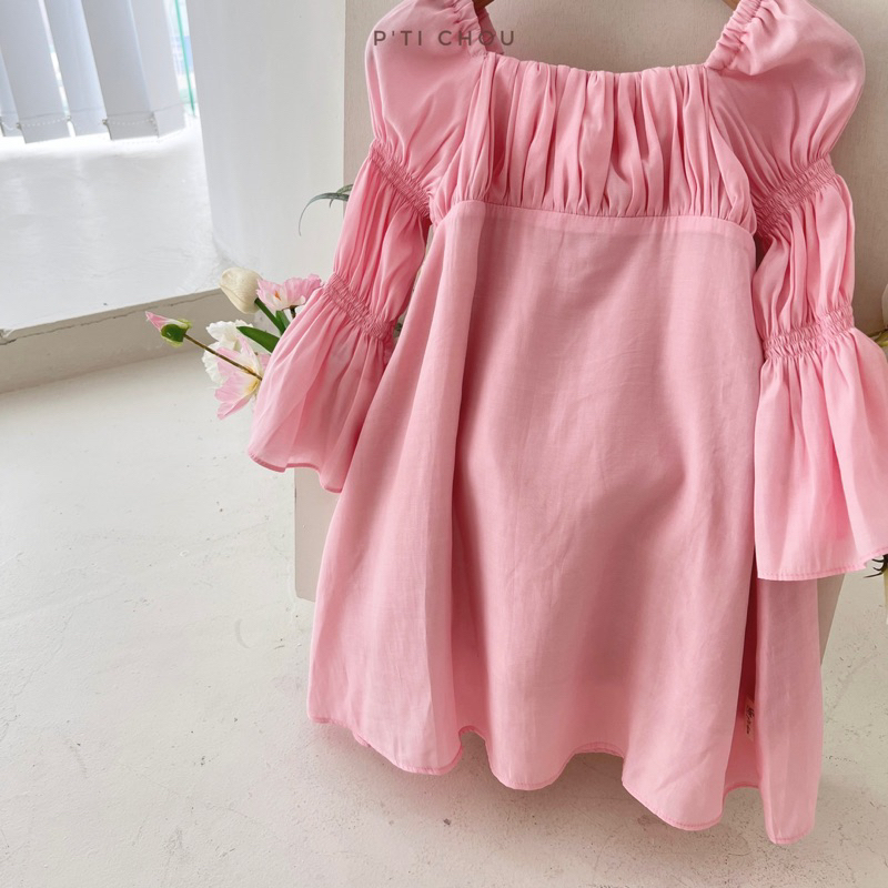 Mermaid dress Váy tơ mềm thiết kế P'ti chou cho bé gái 12kg - 23kg