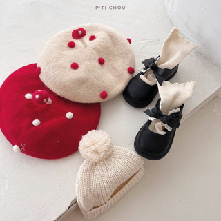 Mũ nồi dạ cho bé P'ti chou Mũ cây nấm cho bé 2 - 5y