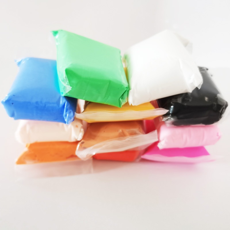 Đất sét Nhật tự khô 12 màu an toàn nặn hình cao cấp siêu nhẹ dành cho bé làm butter slime trang trí.