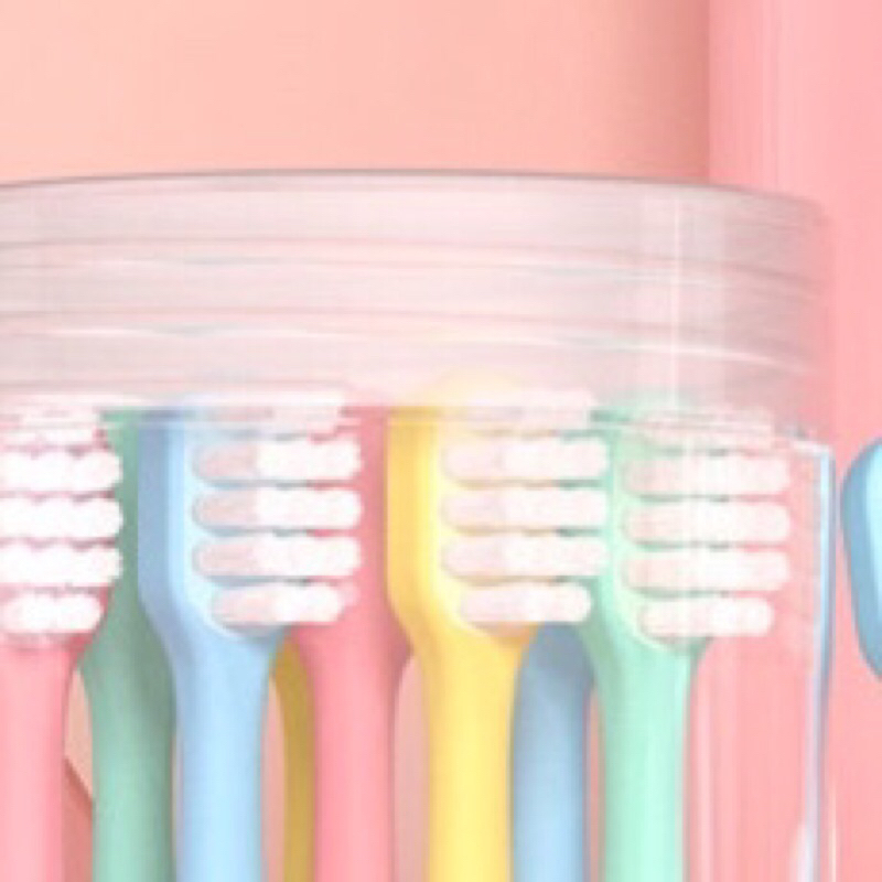 Set 8 Bàn Chải Trẻ Em Hộp Tròn Siêu Cute