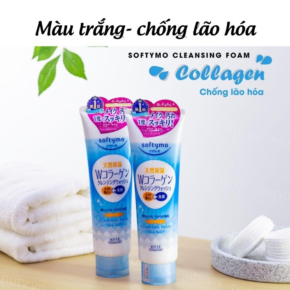 Sữa rửa mặt Kose Softymo Cleansing Foam chứa hyaluronic acid và collagen Nhật Bản 190g