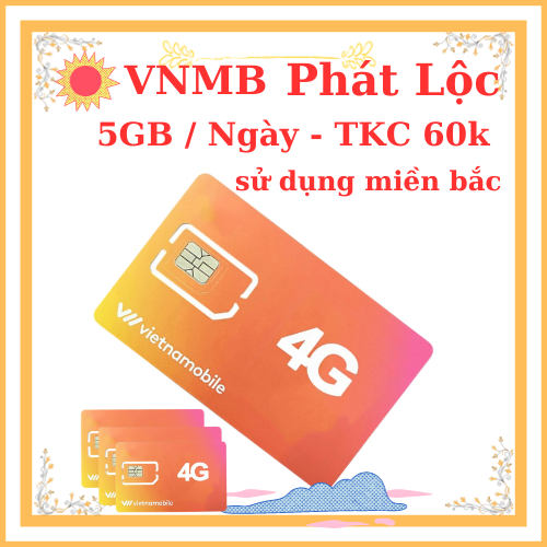 Sim Vietnammobile gói cước Phát Lộc có 5GB sử dụng trong ngày tài khoàn chính 60k miễn phí tháng đầu tiên