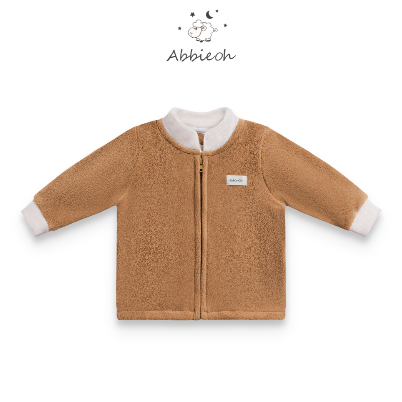 Áo khoác lông cừu cho bé ABBIEOH giữ nhiệt phong cách basic Hàn Quốc 0-3 tuổi AK598