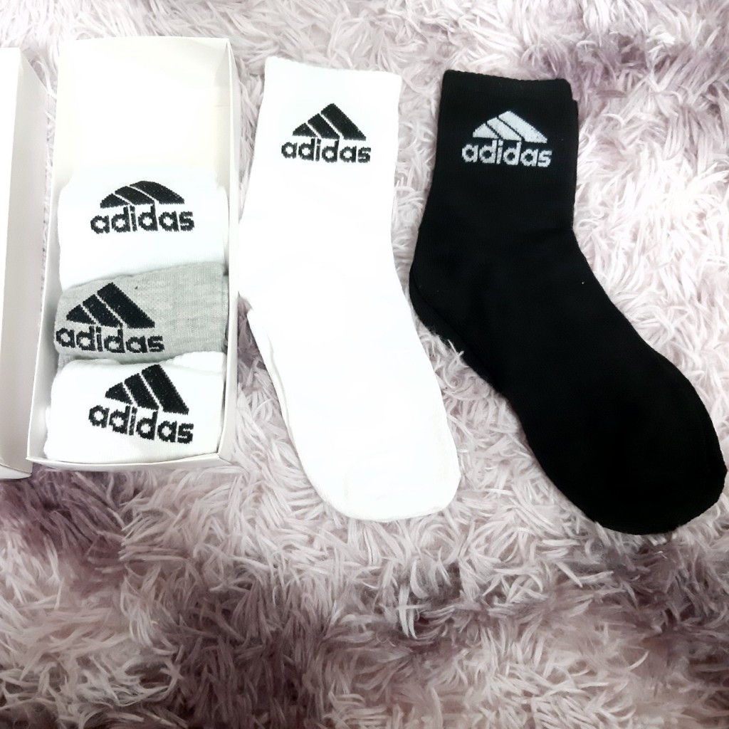 Tất vớ ADIDAS loại đẹp hàng hộp 5 đôi hàng đẹp làm Quà Tặng cổ cao