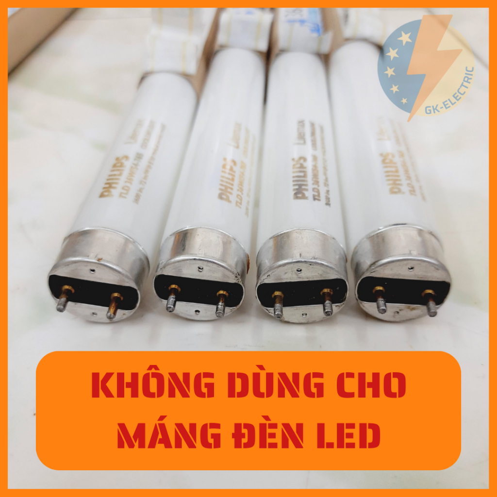Combo 4 bóng đèn huỳnh quang  ánh sáng trắng 1m2 36W