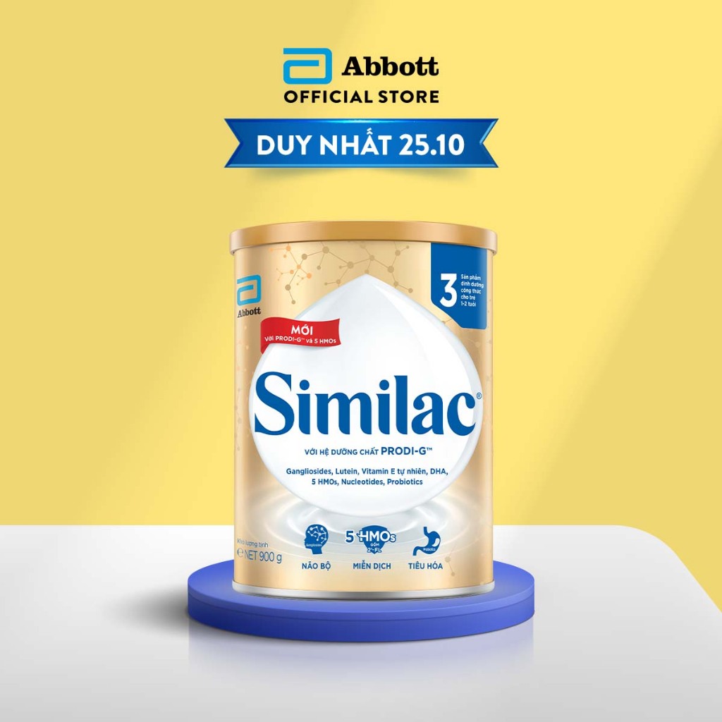 Sữa bột Similac 3 900g/lon Dinh Dưỡng 5G Mới