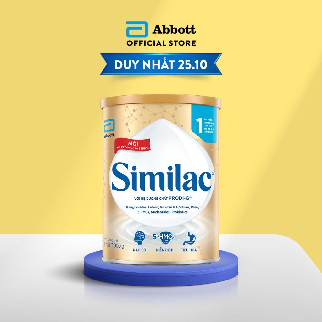 Sữa bột Similac 1 900g/lon Dinh Dưỡng 5G Mới