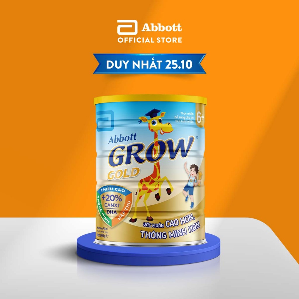 Sữa bột Abbott Grow Gold 6+ 900g